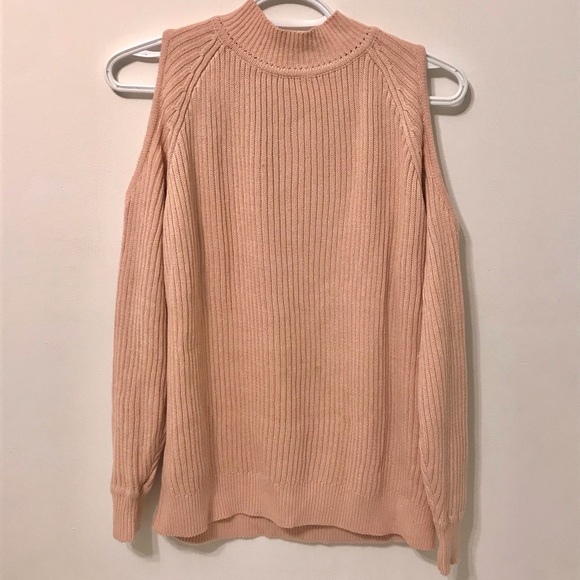 H&M mock neck light pink sweater - Picture 3 of 4
